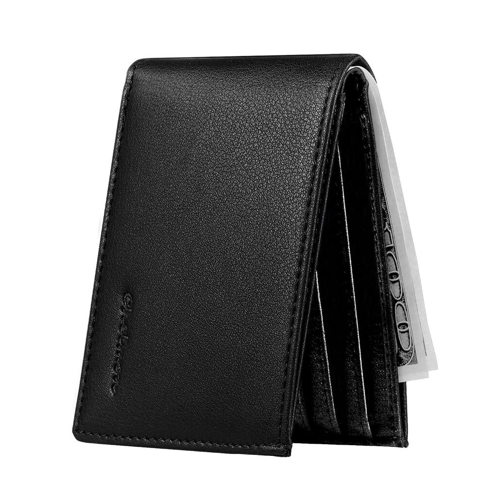 Slim Wallet for Men ID Window with RFID Blocking Front Pocket Minimalist